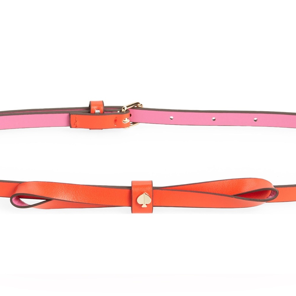 Kate Spade Orange and Pink Bow Belt L